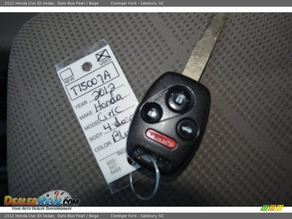 2012 Honda Civic EX Sedan Dyno Blue Pearl / Beige Photo #29