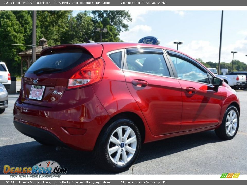 2013 Ford Fiesta SE Hatchback Ruby Red / Charcoal Black/Light Stone Photo #4
