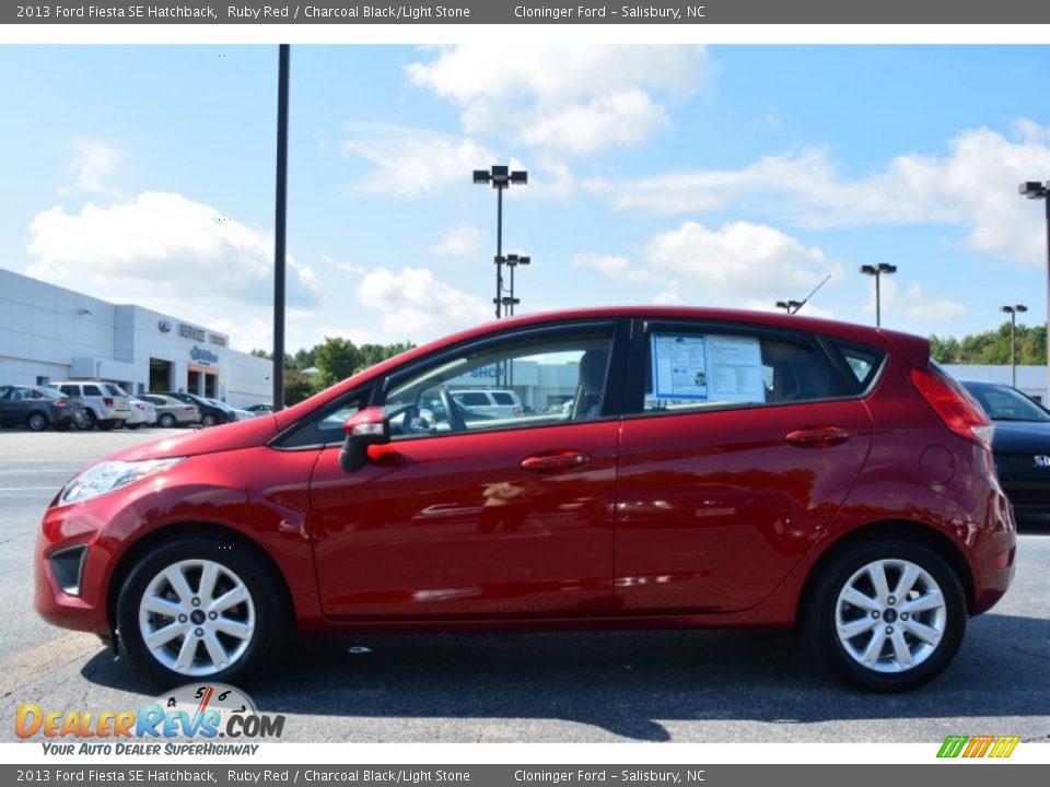 2013 Ford Fiesta SE Hatchback Ruby Red / Charcoal Black/Light Stone Photo #6