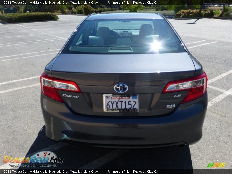 2012 Toyota Camry Hybrid LE Magnetic Gray Metallic / Light Gray Photo #4