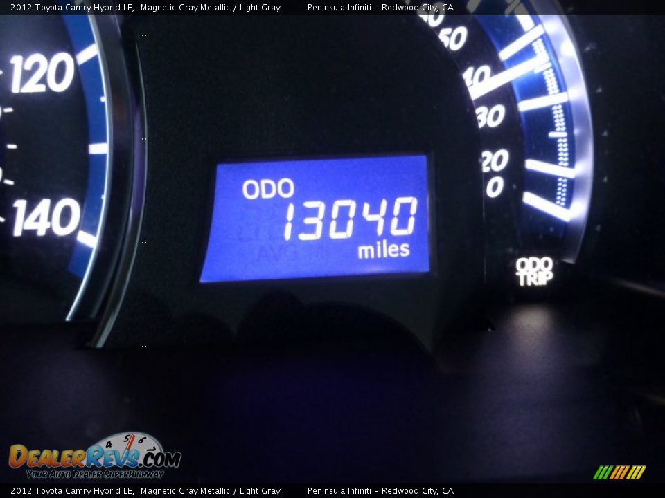 2012 Toyota Camry Hybrid LE Magnetic Gray Metallic / Light Gray Photo #7