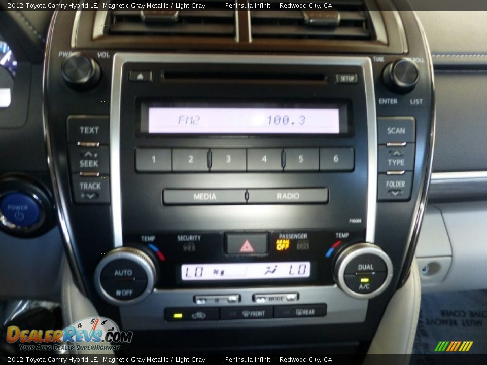 2012 Toyota Camry Hybrid LE Magnetic Gray Metallic / Light Gray Photo #9