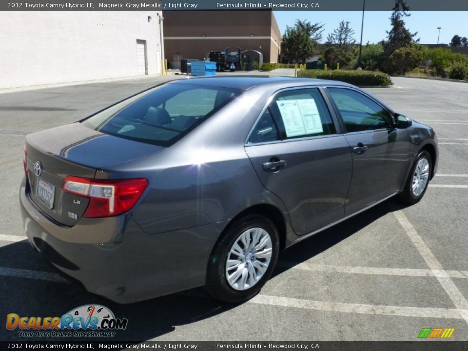 2012 Toyota Camry Hybrid LE Magnetic Gray Metallic / Light Gray Photo #12