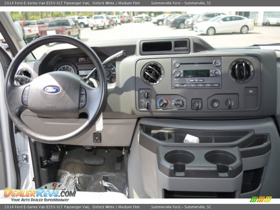2014 Ford E-Series Van E350 XLT Passenger Van Oxford White / Medium Flint Photo #19