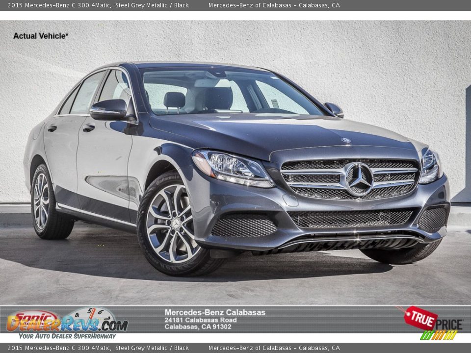 2015 Mercedes-Benz C 300 4Matic Steel Grey Metallic / Black Photo #1