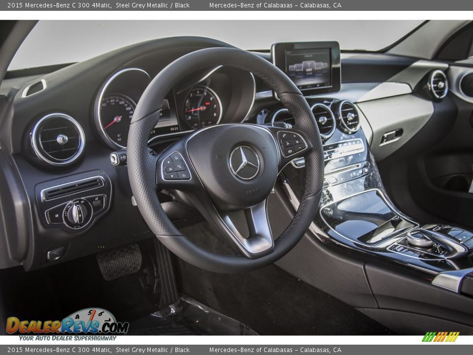 Black Interior - 2015 Mercedes-Benz C 300 4Matic Photo #5