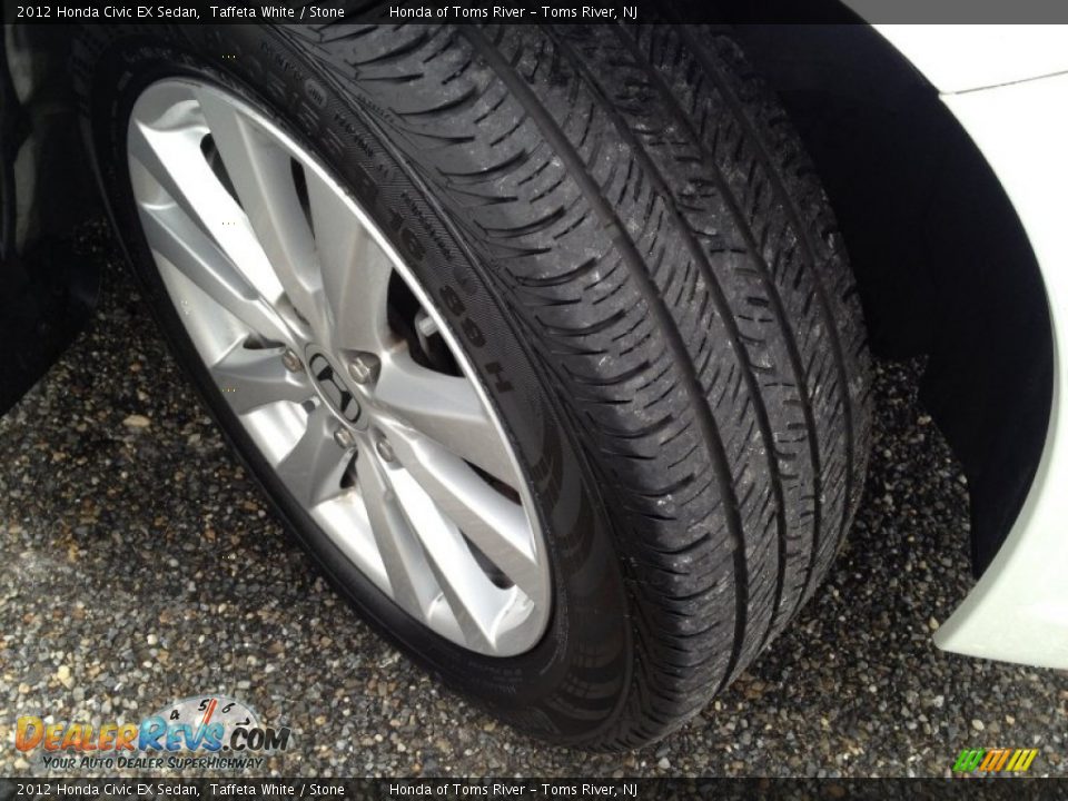 2012 Honda Civic EX Sedan Taffeta White / Stone Photo #2