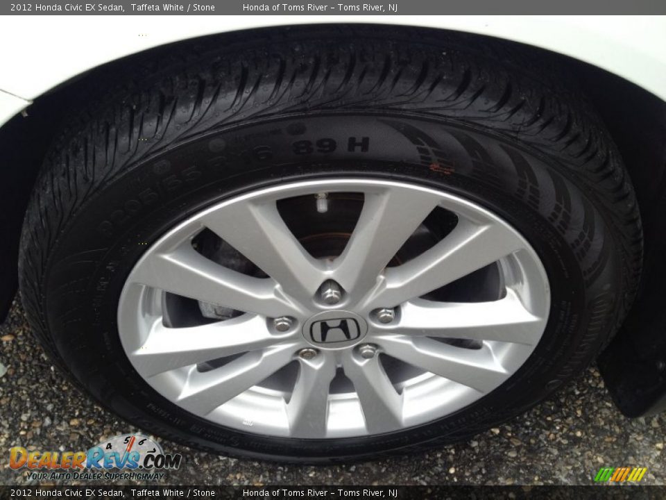 2012 Honda Civic EX Sedan Taffeta White / Stone Photo #3