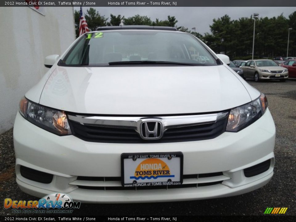 2012 Honda Civic EX Sedan Taffeta White / Stone Photo #4