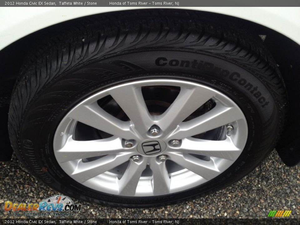 2012 Honda Civic EX Sedan Taffeta White / Stone Photo #6