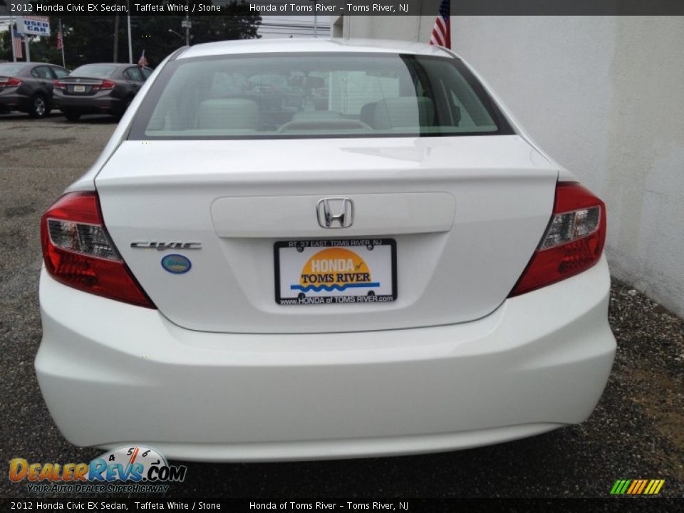 2012 Honda Civic EX Sedan Taffeta White / Stone Photo #8