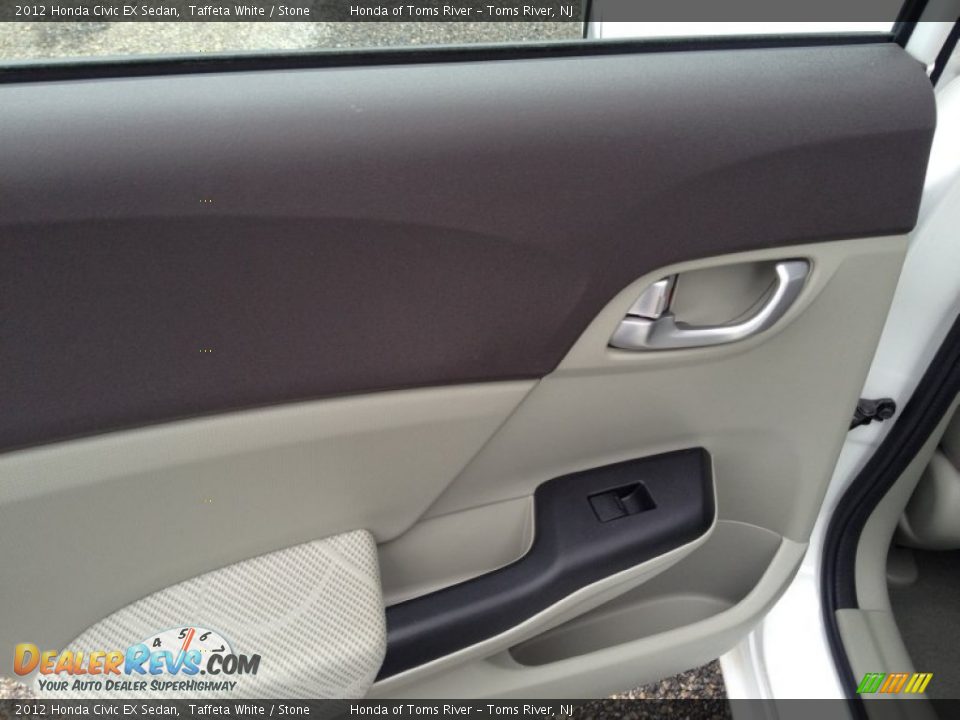 2012 Honda Civic EX Sedan Taffeta White / Stone Photo #9