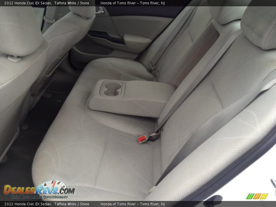 2012 Honda Civic EX Sedan Taffeta White / Stone Photo #10