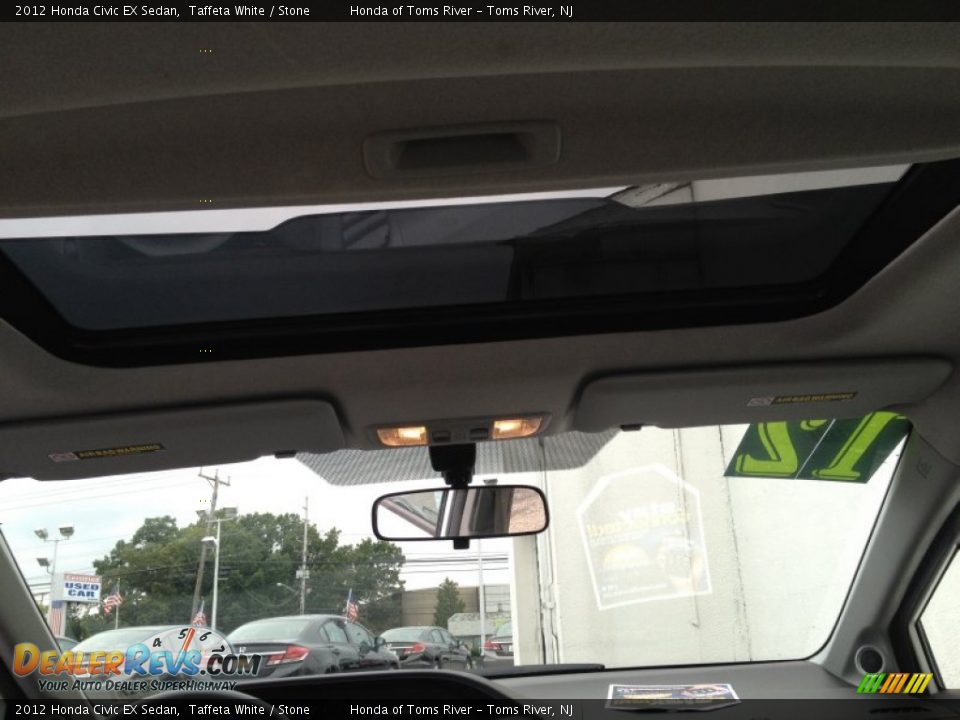 2012 Honda Civic EX Sedan Taffeta White / Stone Photo #11