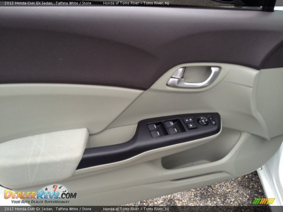 2012 Honda Civic EX Sedan Taffeta White / Stone Photo #13