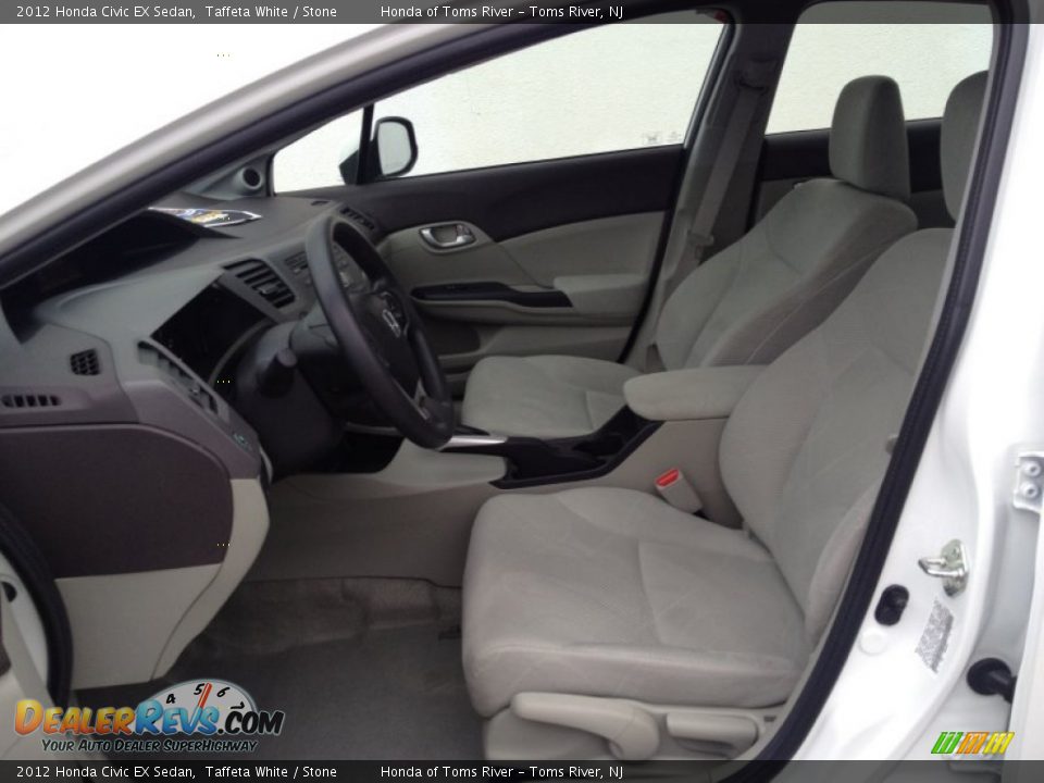 2012 Honda Civic EX Sedan Taffeta White / Stone Photo #15
