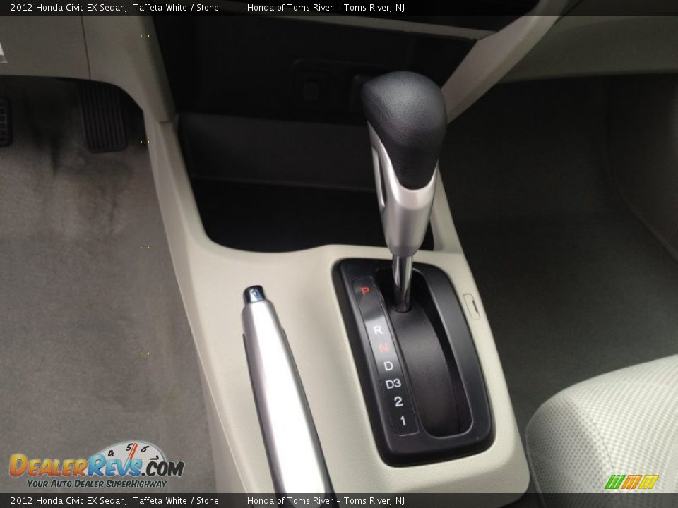 2012 Honda Civic EX Sedan Taffeta White / Stone Photo #17
