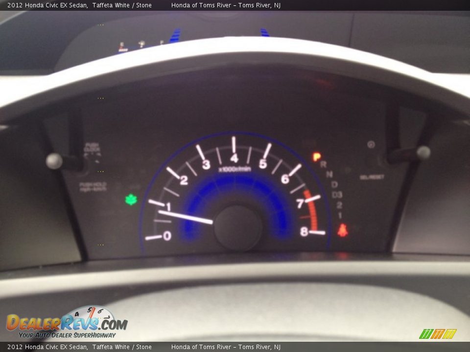 2012 Honda Civic EX Sedan Taffeta White / Stone Photo #21