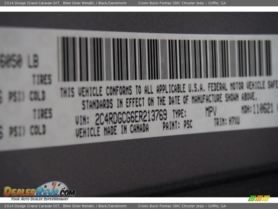 2014 Dodge Grand Caravan SXT Billet Silver Metallic / Black/Sandstorm Photo #29