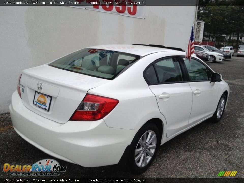 2012 Honda Civic EX Sedan Taffeta White / Stone Photo #24