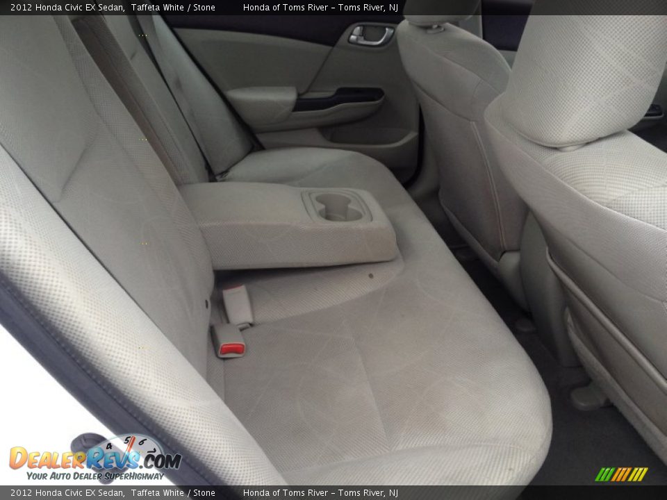 2012 Honda Civic EX Sedan Taffeta White / Stone Photo #27