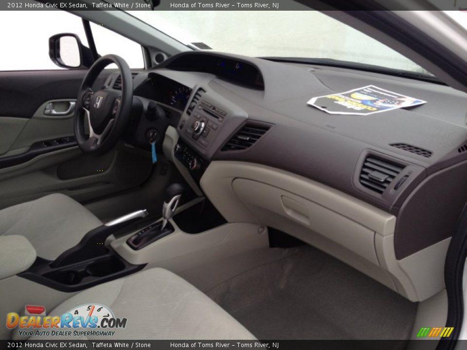 2012 Honda Civic EX Sedan Taffeta White / Stone Photo #29