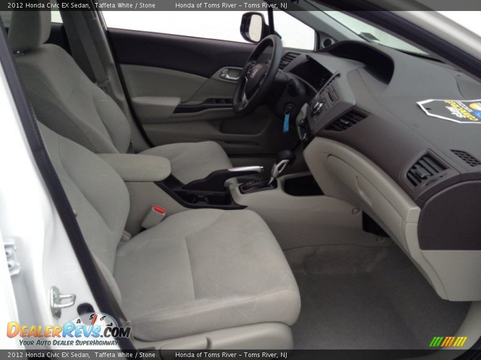 2012 Honda Civic EX Sedan Taffeta White / Stone Photo #30