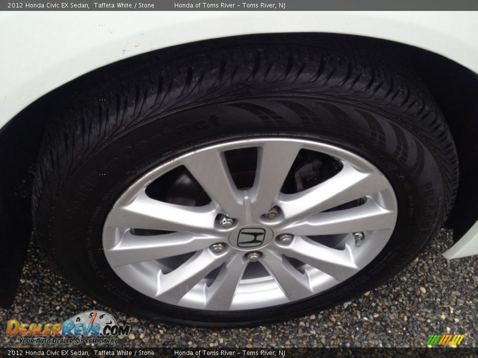 2012 Honda Civic EX Sedan Taffeta White / Stone Photo #32