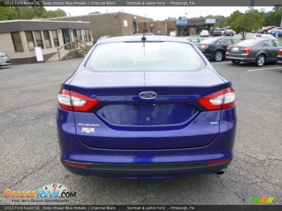 2013 Ford Fusion SE Deep Impact Blue Metallic / Charcoal Black Photo #3