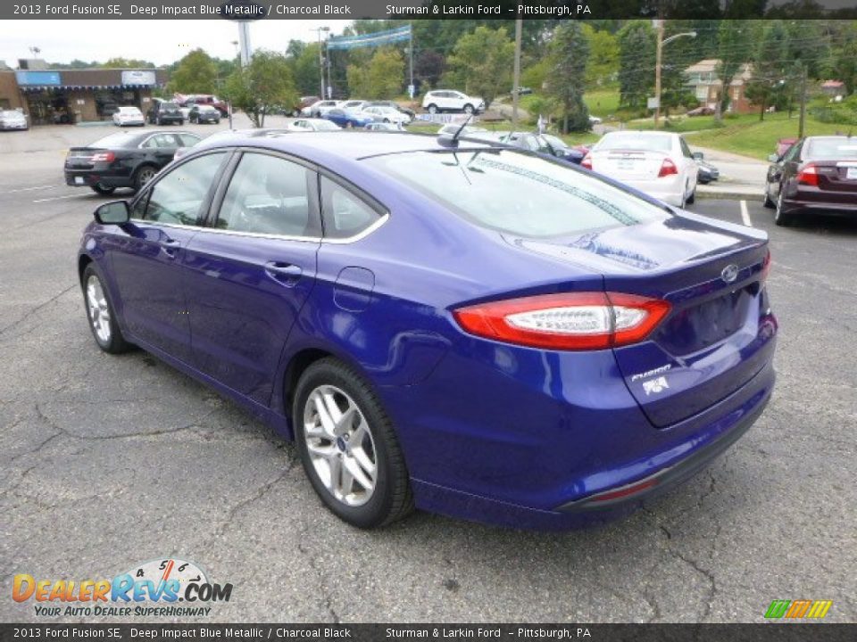 2013 Ford Fusion SE Deep Impact Blue Metallic / Charcoal Black Photo #4