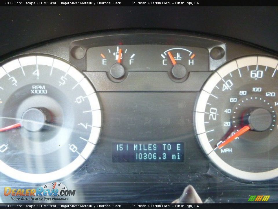 2012 Ford Escape XLT V6 4WD Ingot Silver Metallic / Charcoal Black Photo #15