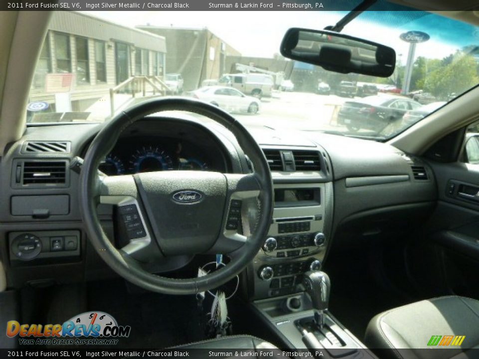 2011 Ford Fusion SEL V6 Ingot Silver Metallic / Charcoal Black Photo #9