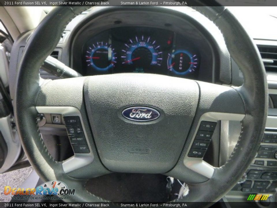 2011 Ford Fusion SEL V6 Ingot Silver Metallic / Charcoal Black Photo #12