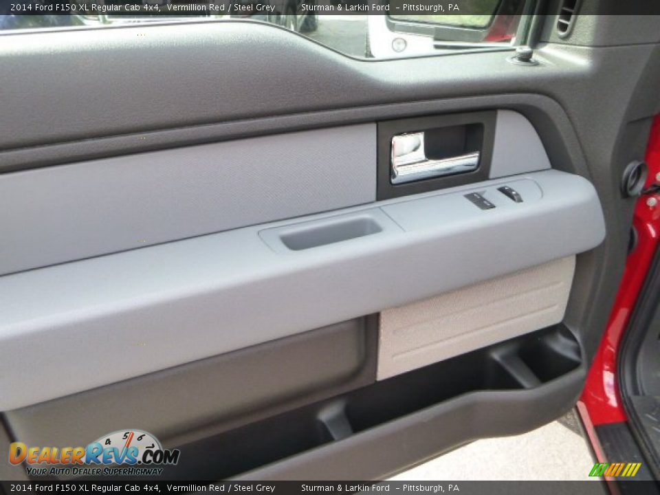 2014 Ford F150 XL Regular Cab 4x4 Vermillion Red / Steel Grey Photo #12
