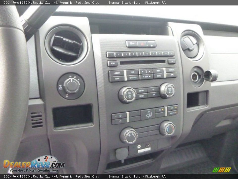 2014 Ford F150 XL Regular Cab 4x4 Vermillion Red / Steel Grey Photo #13