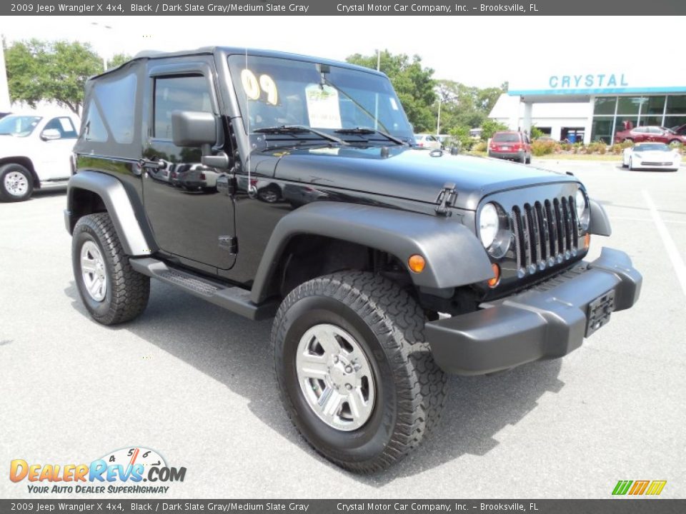 2009 Jeep Wrangler X 4x4 Black / Dark Slate Gray/Medium Slate Gray Photo #10