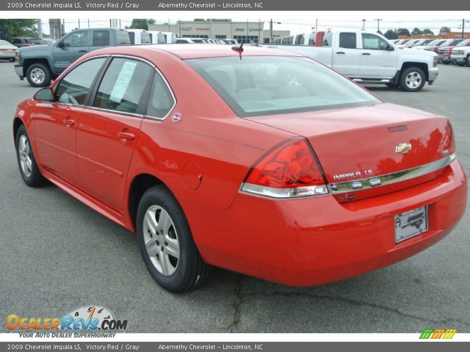2009 Chevrolet Impala LS Victory Red / Gray Photo #4