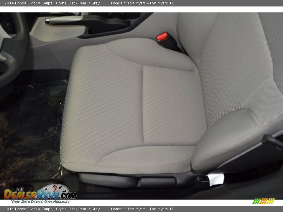 2014 Honda Civic LX Coupe Crystal Black Pearl / Gray Photo #10