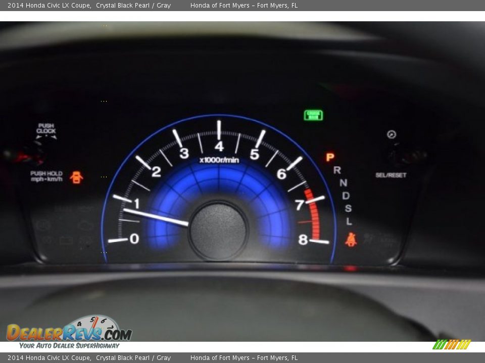 2014 Honda Civic LX Coupe Crystal Black Pearl / Gray Photo #11