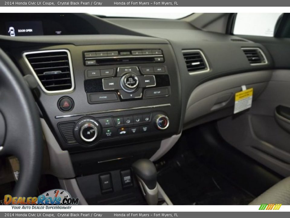 2014 Honda Civic LX Coupe Crystal Black Pearl / Gray Photo #14
