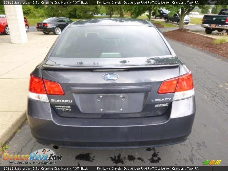 2011 Subaru Legacy 2.5i Graphite Gray Metallic / Off-Black Photo #7