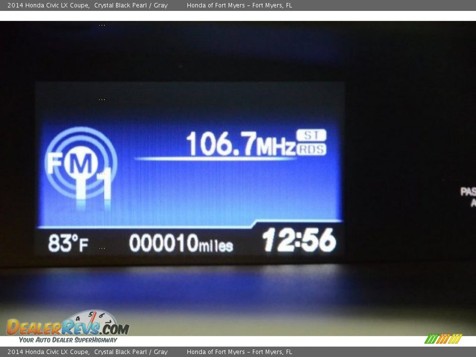 2014 Honda Civic LX Coupe Crystal Black Pearl / Gray Photo #16