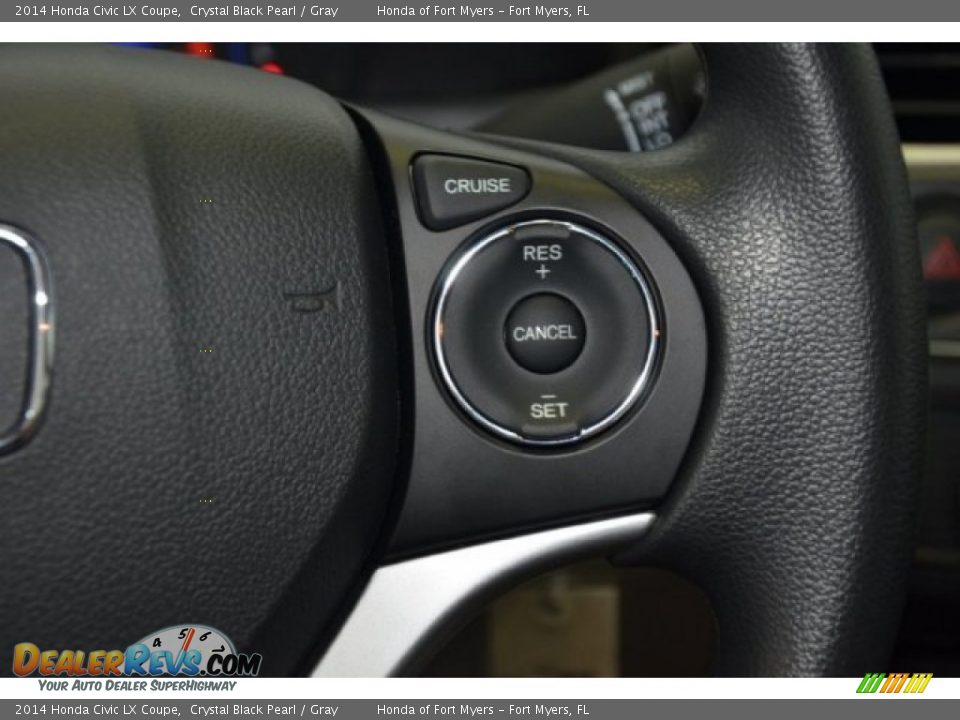 2014 Honda Civic LX Coupe Crystal Black Pearl / Gray Photo #21