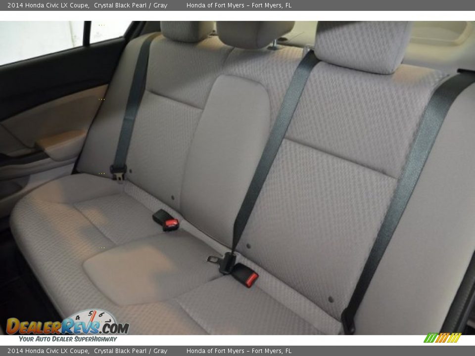 2014 Honda Civic LX Coupe Crystal Black Pearl / Gray Photo #23