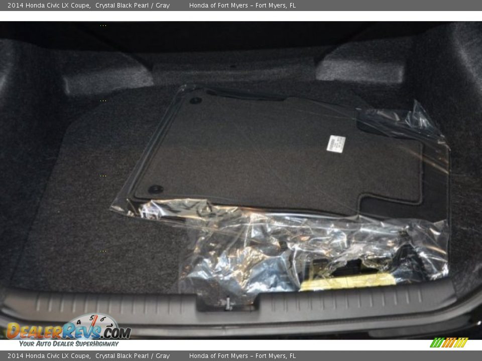 2014 Honda Civic LX Coupe Crystal Black Pearl / Gray Photo #24