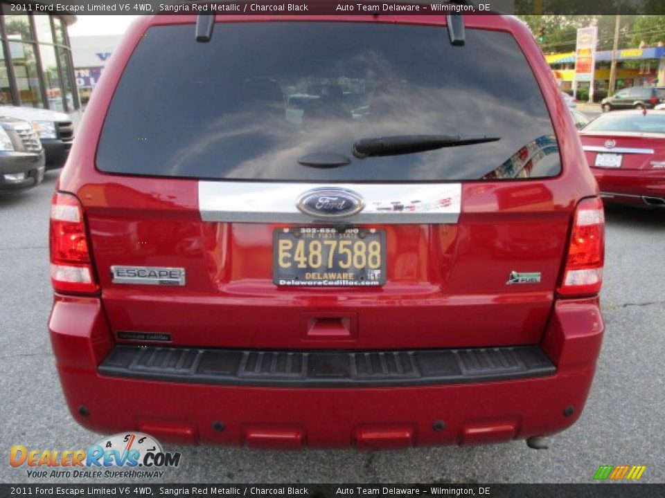 2011 Ford Escape Limited V6 4WD Sangria Red Metallic / Charcoal Black Photo #5