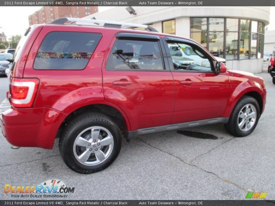 2011 Ford Escape Limited V6 4WD Sangria Red Metallic / Charcoal Black Photo #7