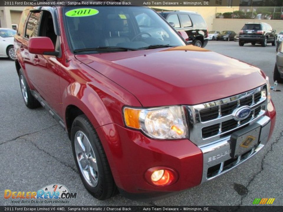 2011 Ford Escape Limited V6 4WD Sangria Red Metallic / Charcoal Black Photo #8
