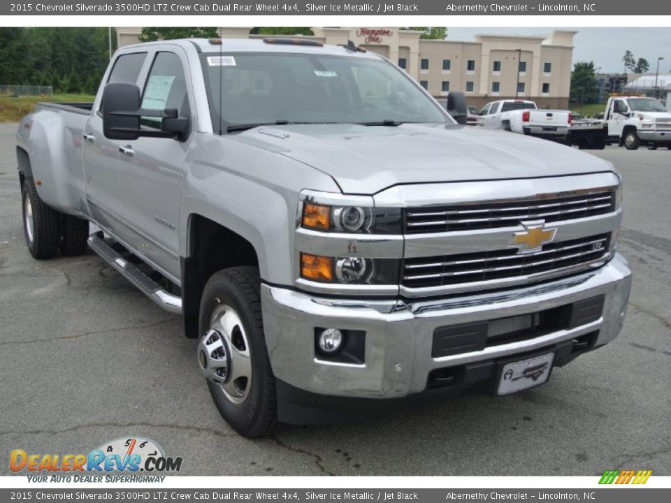 2015 Chevrolet Silverado 3500HD LTZ Crew Cab Dual Rear Wheel 4x4 Silver Ice Metallic / Jet Black Photo #1