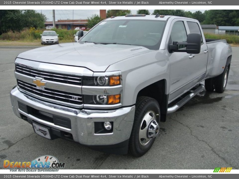 2015 Chevrolet Silverado 3500HD LTZ Crew Cab Dual Rear Wheel 4x4 Silver Ice Metallic / Jet Black Photo #2